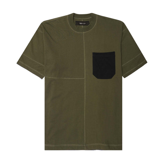 FORGED POCKET TEE IN OLIVE