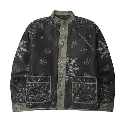 SHIFU JACKET IN ANTHRACITE PAISLEY