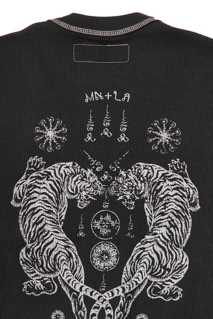 "FCF" WAFFLE TEE IN ANTHRACITE/WHITE