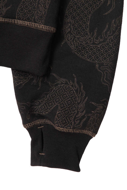 "YEAR OF THE DRAGON" HOODIE IN CAVIAR