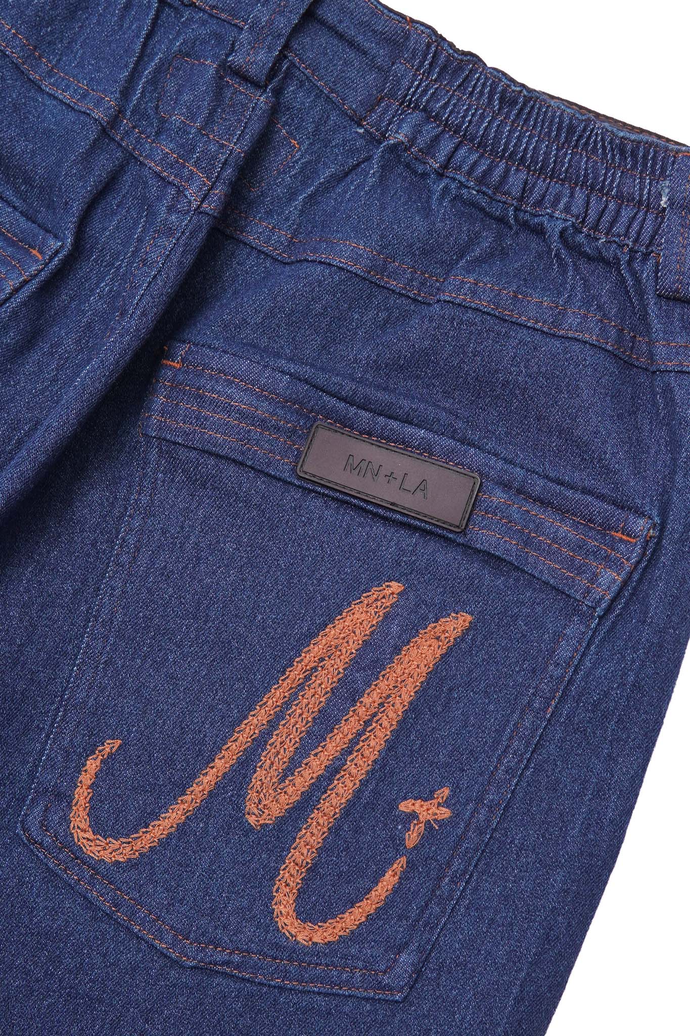 "COLD NAVY" DOUBLE KNEE PHAT SHORTS