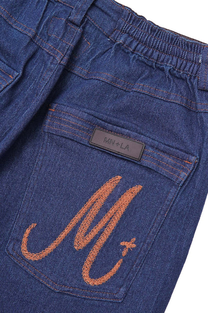"COLD NAVY" DOUBLE KNEE PHAT SHORTS