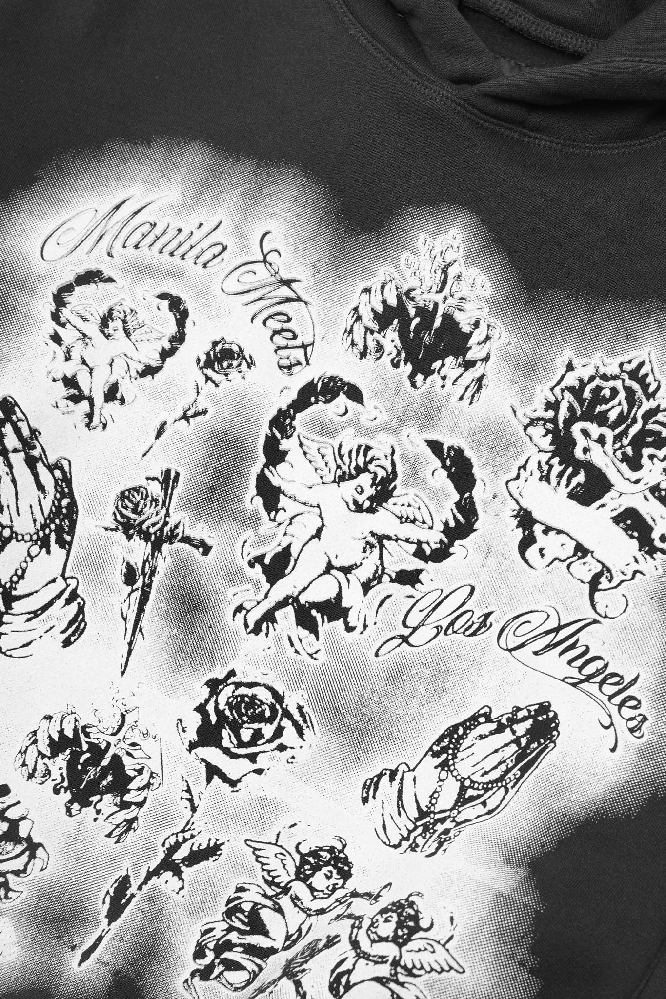 "CITY OF ANGELS" HOODIE IN ANTHRACITE