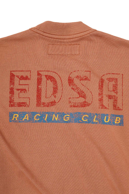 "EDSA RACING CLUB" TEE IN APRICOT