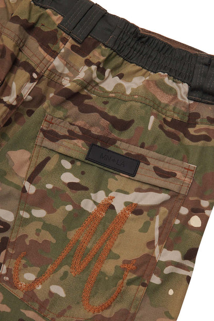"PAINTER'S CAMO" DOUBLE KNEE PHAT SHORTS