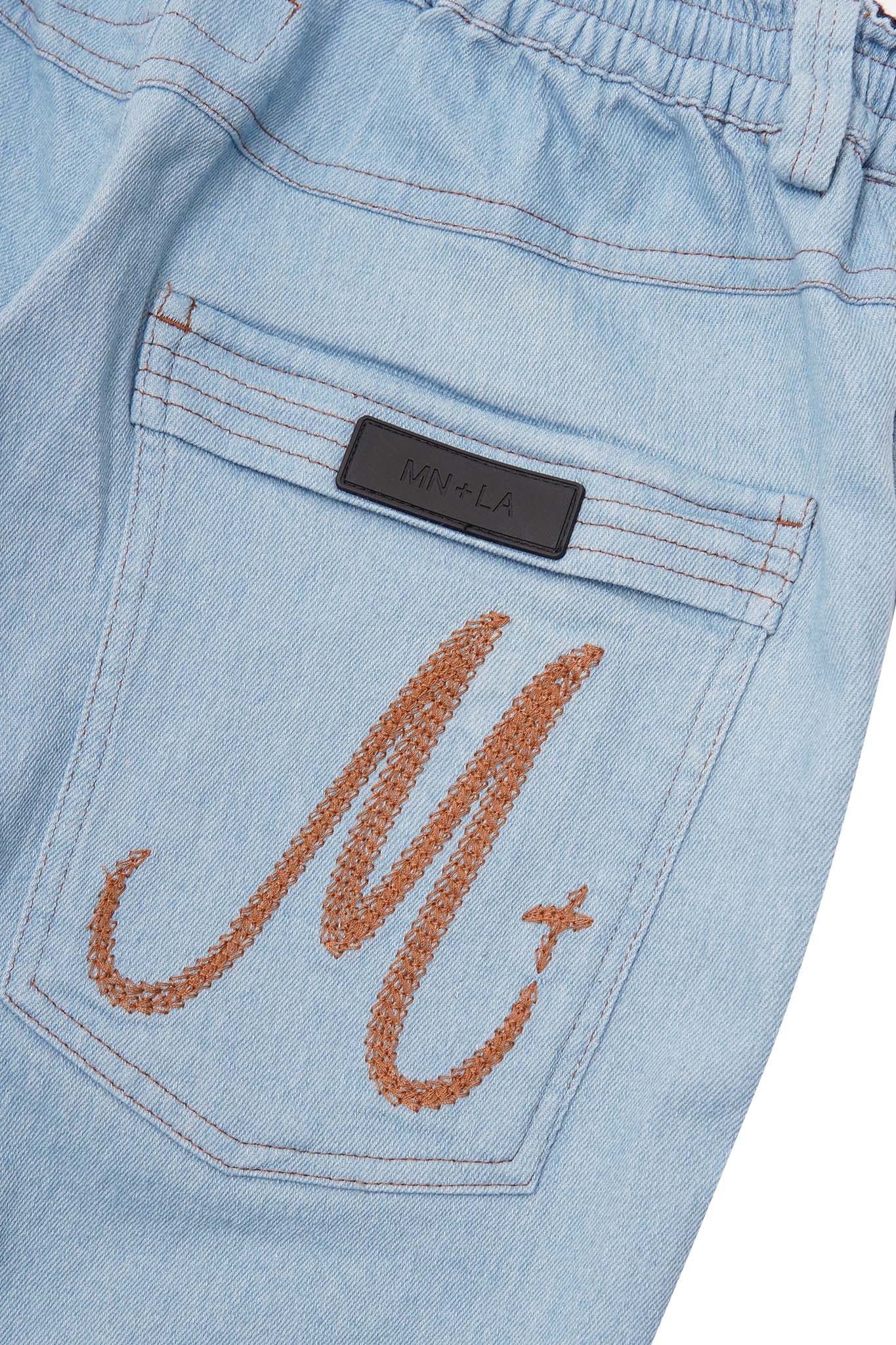 "VAPOR BLUE" OVERPOCKET PHAT SHORTS