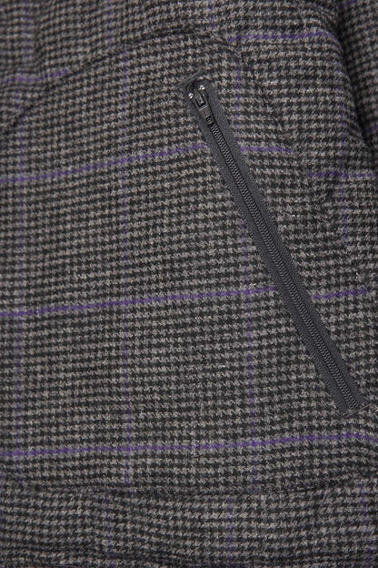 "THAI" BOMBER JACKET IN PIGEON PLAID/SAFFRON