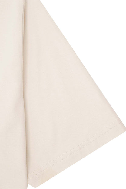 MOCK NECK TEE IN OAT
