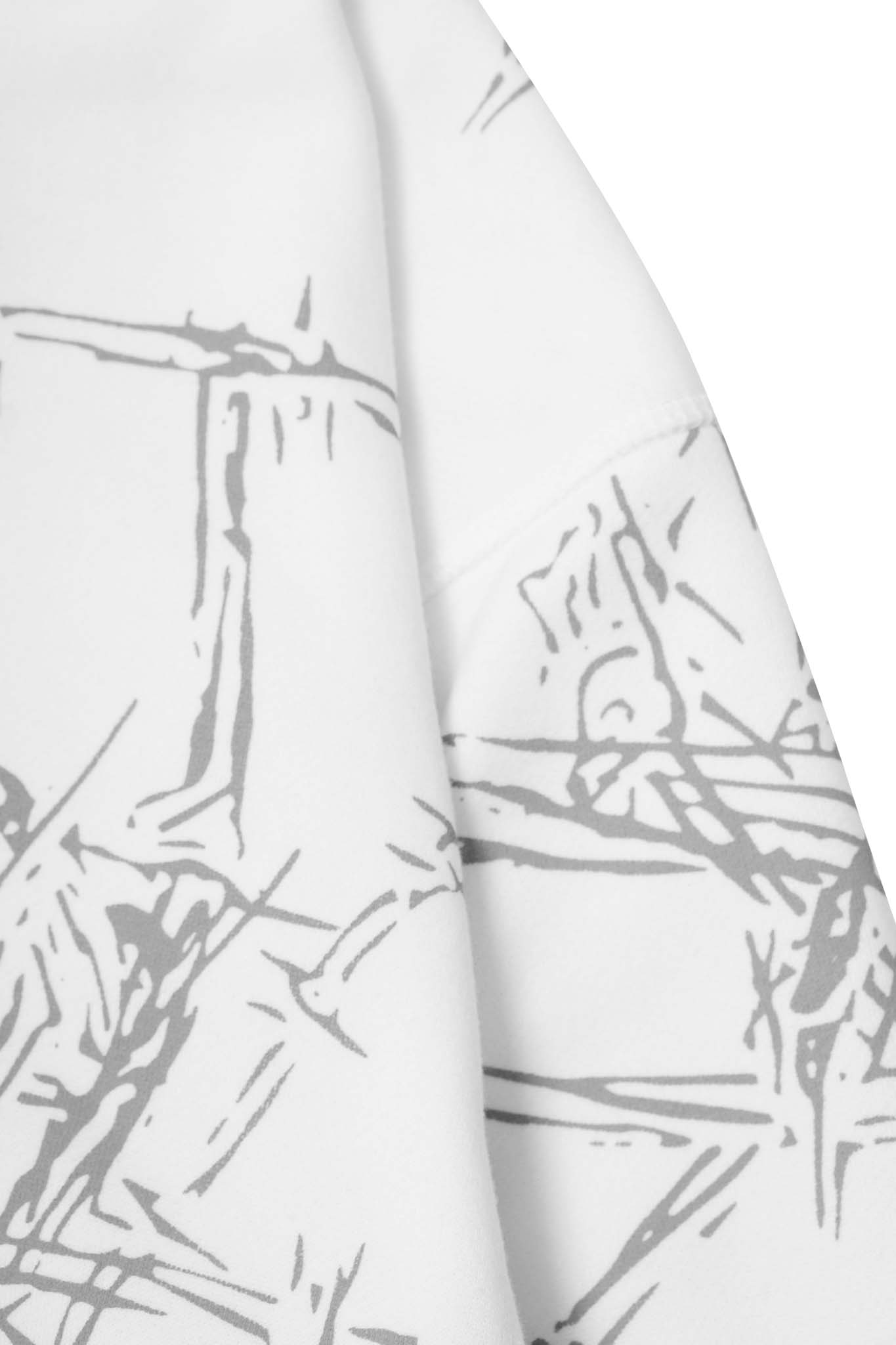 "WIRE WORK" HOODIE IN ARCTIC