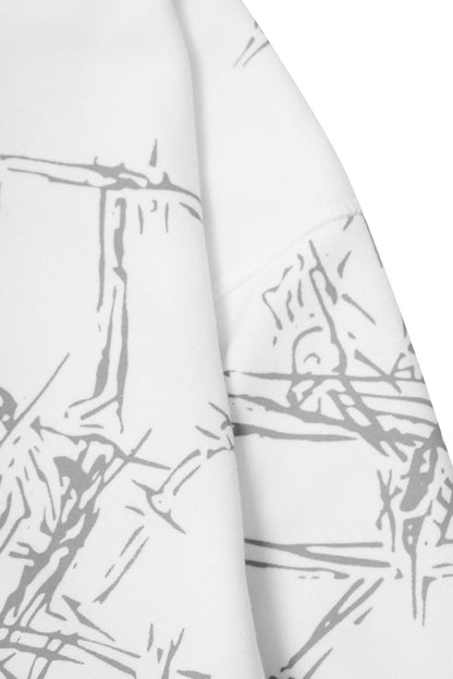"WIRE WORK" HOODIE IN ARCTIC