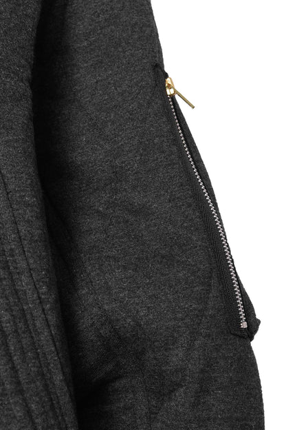"FLOW" BOMBER JACKET IN MIDNIGHT HEATHER