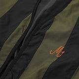 NEEDLEWORK VEST IN OLIVE/ANTHRACITE