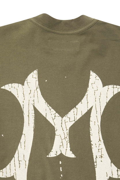 "HITTER" V3 BOX TEE IN OLIVE