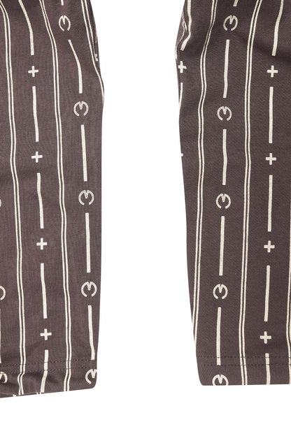 M+ PINSTRIPED OVERPOCKET PHAT PANTS IN CHARCOAL GREY