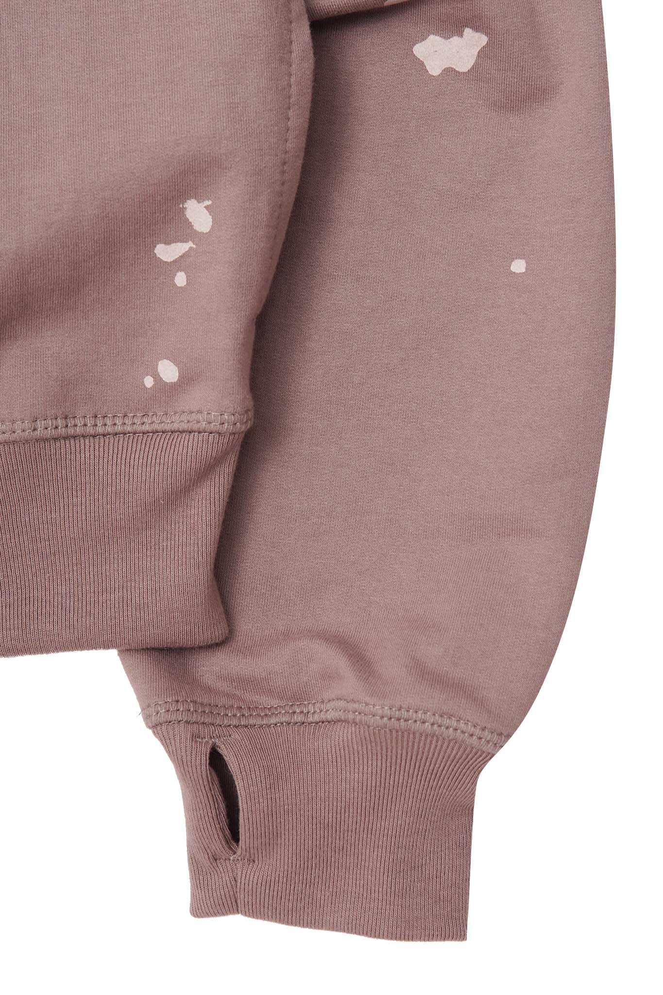 "HITTER" PAINTER'S ZIP HOODIE IN MAUVE
