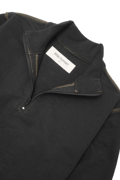 LITTLE HUMAN™ QUARTER ZIP IN ANTHRACITE/OLIVE