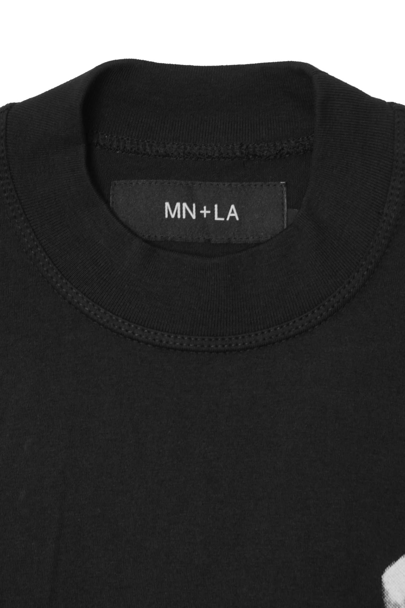 "SEE NO EVIL" TEE IN CAVIAR