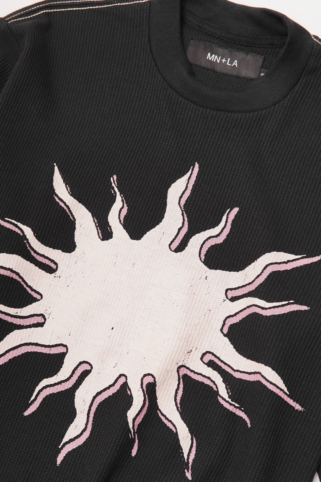 "THE ENLIGHTENED ONE" WAFFLE TEE IN ANTHRACITE