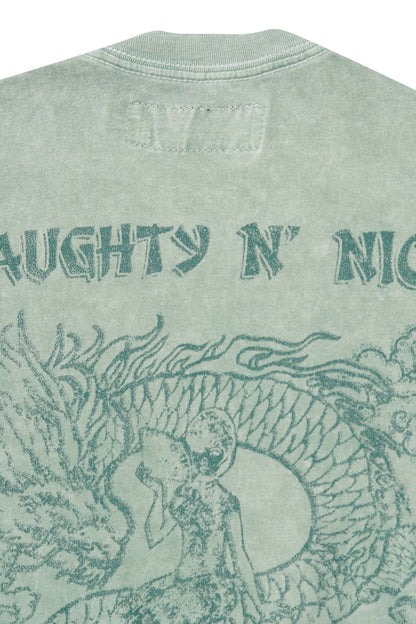NAUGHTY N' NICE "DRAGON'S LUCK" TEE IN TEMPLE JADE