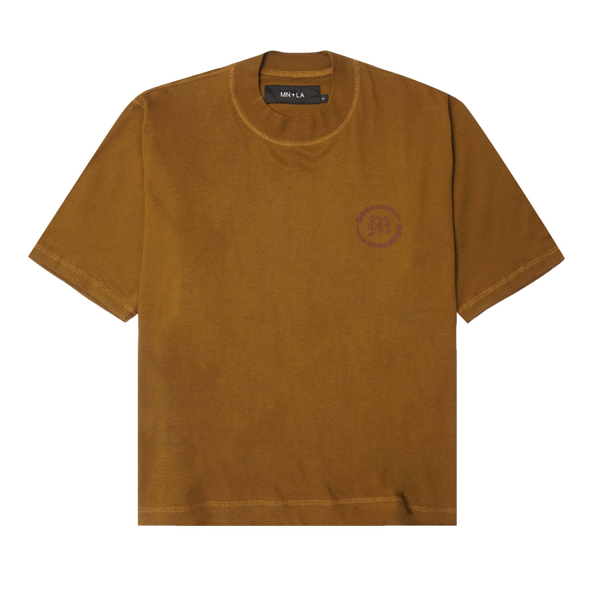 "CROP CIRCLES" MOCK NECK TEE