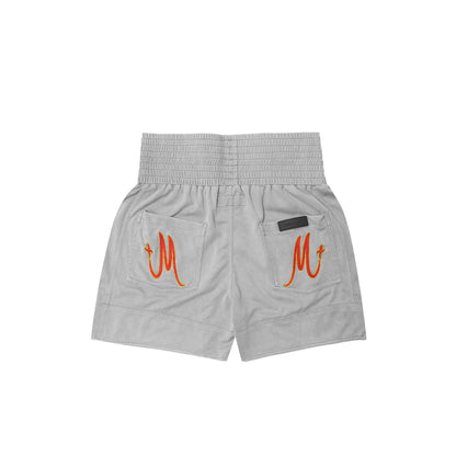 "BURNING STALLION" KNUCKLEHEAD MESH SHORTS V2 IN CEMENT