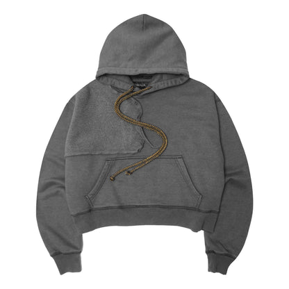 DECONSTRUCTED HOODIE IN CEMENT