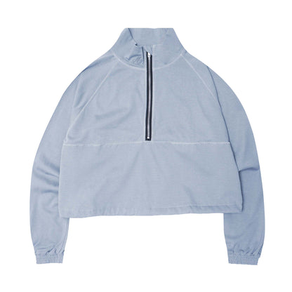 M+ QUARTER ZIP L/S TEE V2 IN SIERRA BLUE