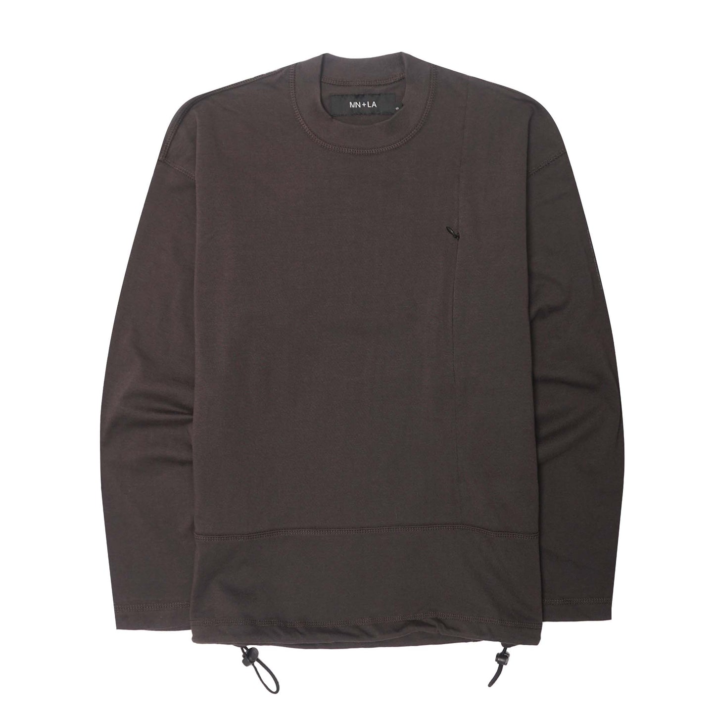 UTILITY LONGSLEEVE TEE IN CHARCOAL GREY