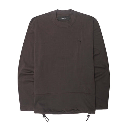 UTILITY LONGSLEEVE TEE IN CHARCOAL GREY