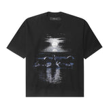 "HORSE POWER" TEE IN MIDNIGHT