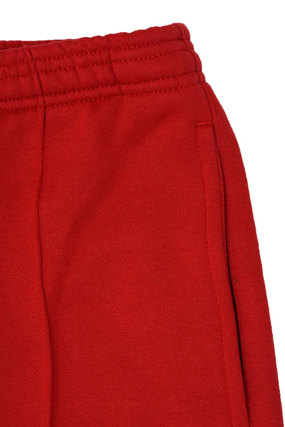 PLEATED WIDE LOUNGE PANTS IN FADED RED