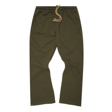 FRENCH TERRY BOOTCUT PANTS IN AGED OLIVE