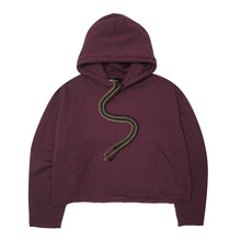 CUTOFF HOODIE IN WINE