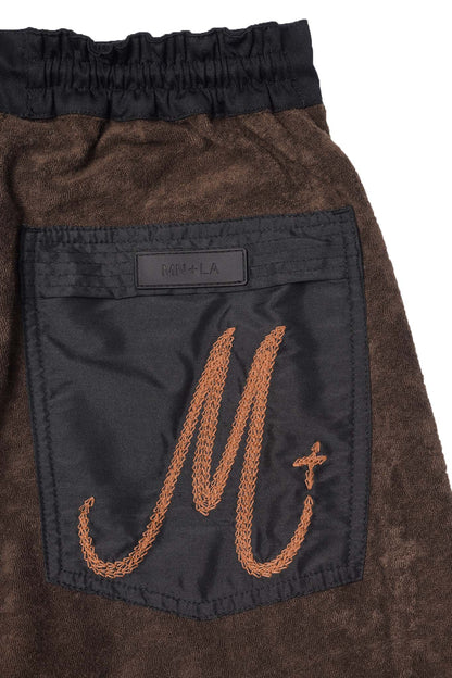 M+ TOWEL BOOTCUT PANTS IN WOOD