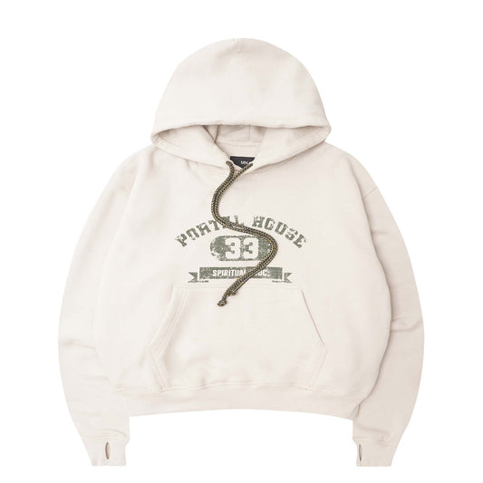 "PORTAL HOUSE 33" HOODIE IN OAT