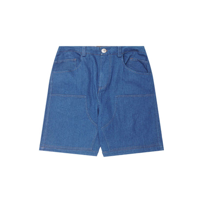 "TRUE BLUE" DOUBLE KNEE PHAT SHORTS
