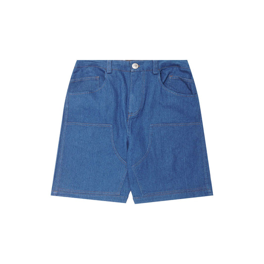 "TRUE BLUE" DOUBLE KNEE PHAT SHORTS