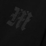 M'$ PAISLEY PATCHWORK MILITIA MOCK NECK TEE IN CAVIAR