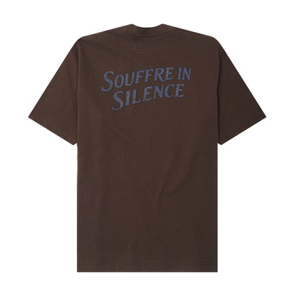 "SOUFFRE IN SILENCE" ULTRA HEAVY TEE IN WOOD