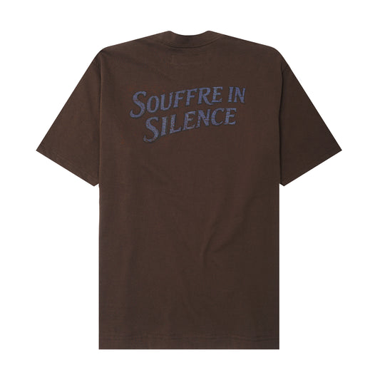 "SOUFFRE IN SILENCE" ULTRA HEAVY TEE IN WOOD