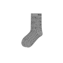 "PEACE PAISLEY" BANDANA SOCK IN STONE GREY