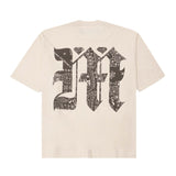 M'$ PAISLEY PATCHWORK MILITIA MOCK NECK TEE IN OAT