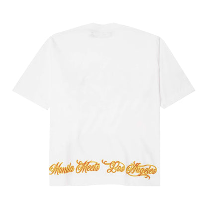 “BURNING STALLION” TEE IN WHITE