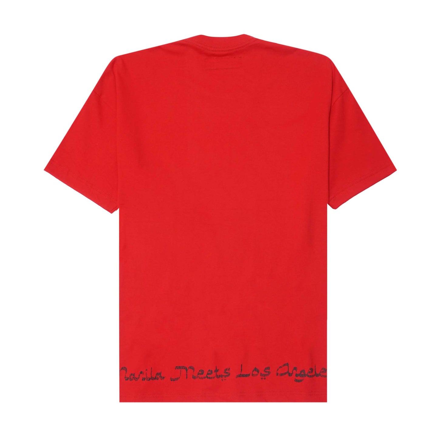 "LOVE HURTS" TEE IN RARRI RED