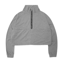 QUARTER ZIP L/S TEE V2 IN HEATHER GREY