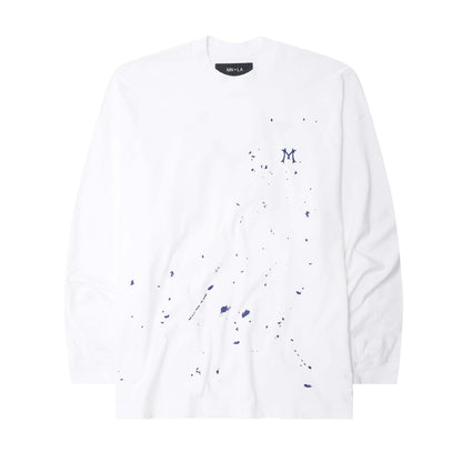 "HITTER" V3 LONGSLEEVE TEE IN WHITE