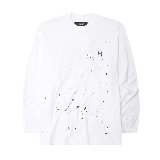 "HITTER" V3 LONGSLEEVE TEE IN WHITE