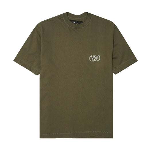 TWIN M'$ LOUNGE TEE IN OLIVE
