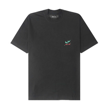 "RIDE OR DIE" TEE IN CAVIAR
