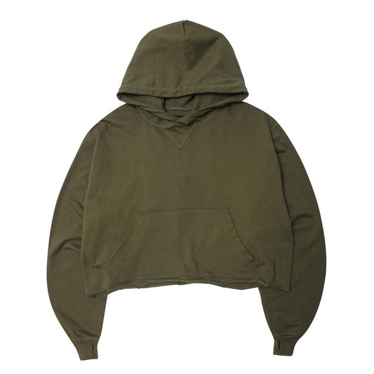 CUTOFF HOODIE V2 IN OLIVE